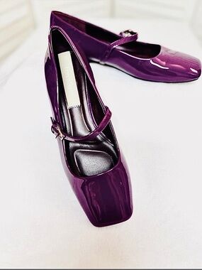 NWT Franco Sarto Tinsley Mary Jane Flats  Square Toe Raspberry Sz 6 NEVER WORN